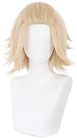 ZLYY Mikey Manjiro Sano Cosplay Wig, Tokyo Revengers Cosplay Mikey Manjiro Sano Wig with Wig Cap Sano Manjiro