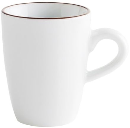 KAHLA 574732A69982C Pronto Line Espresso-Obertasse hoch 0,10 l Line chocolate brown | Espressotasse mit brauner Linie aus Porzellan