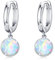 Opal Creolen Ohrringe 925 Sterling Silber Regenbogen Opal Klein Creolen für Damen Ohrringe Kreolen Kindertag Geschenk für Mädchen