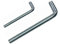Metrische L-Haken, Schraubhaken, Gewinde M4-M8, Hakenschraube Haken, Stahl verzinkt (5, M4 x 40 mm)