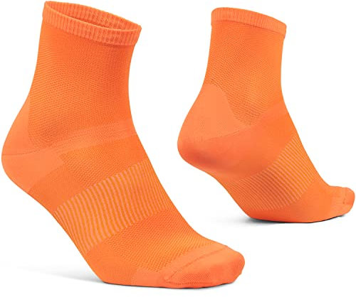 GripGrab Airflows Calze Estive Leggere Sportive Uomo Donna Bici Cors, Calzini Da Ciclismo Unisex Adulto, Arancione Fluo, M 41-44