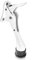 HOME&I One Touch Easy Pedal Door Stop Stopper Height Adjustable Kick Down Door Stop with Rubber Tip Spring Lever Screw Type (White, 4 Inch x 1 Pack)