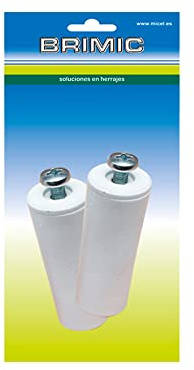 MICEL - 91778 - Rollladenstopper 2 Stück inkl. Metallschraube metrisch 6, Kunststoff weiß, 60 x 20 mm