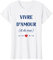 Femme Humour femme vin Rosé Vivre d'amour et de rosé. T-Shirt