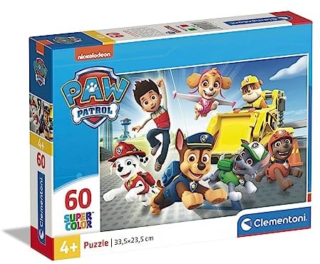 Clementoni - 26203 - Supercolor Puzzle - Paw Patrol - 60 Pieces, Jigsaw Puzzle For Kids Age 4, Puzzle Cartoon, Made In Italy