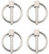INCREWAY Pin di collegamento da 3 mm, 4 perni di sicurezza rotondi in acciaio inossidabile Pin di bloccaggio Pin di fissaggio Kit assortimento di perni Lynch