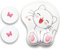 Niedliches weißes Mauspad mit ergonomischer Handgelenkauflage, rutschfestes Gel Anime Kawaii 3D Mauspads, Handgelenkpolster, Gaming, Notebook Computer Home Office (Weiße Katze)