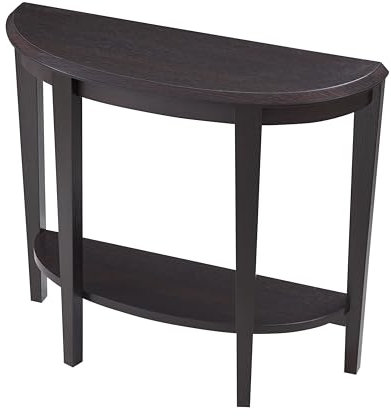 HOMES: Inside + Out Payne - Consolle moderna a mezzaluna con ripiano portaoggetti, arredamento decorativo per soggiorno, corridoio, ingresso, piccoli spazi, cappuccino