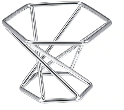 VOCOSTE Make-Up-Schwammhalter Silber 1Stück Metall Für Trocknen | Größe 4.1x6cm, Dekoration, Wasserdicht, Rostfrei, Langlebig, Für täglichen Gebrauch und Reisen