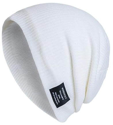 LOIJMK Cappellino invernale unisex in pile spesso caldo da uomo e da donna, blu baggy, per attività all'aperto, in pile, cappello turbante Y2k carino sciarpa per capelli morbido e caldo, bianco,