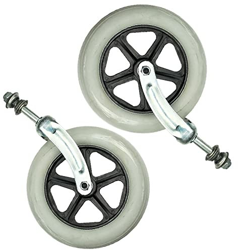 BEdaw Eine Packung Mit 2 Vorderrad-Vordergabel-Rollstühlen, Vorderrad-Rollstuhl-Lenkrädern, Rollator-Walker-Vordergabel-Laufrolle, Rad-Ersatzteilen/Black/B