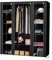 Armoire en tissu pliable pour vêtements résistante à la poussière Noir 175 x 150 x 45 cm