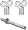1 Stainless Steel Radiator Handle, 2 Bleed Valve Keys, Long Square Key Wrench, Radiator Vent, Controls and Accessories, Suitable for Most Heaters, Heaters