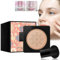 Wonderninelife Beauty Cream,Beauty Linasi Clear Cover Beauty Cream,Mushroom Head Air Cushion Cc Cream,Beauty Cream Mushroom Head Makeup Brush,Beauty Cream Foundation Waterproof (Nature B)