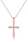 GAVU Damen 925 Sterling Silber zierliche Kreuz Halskette, zierliche Roségold Halskette für Damen