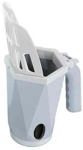 Cat Litter Scooper with Bags, Plastic Cat Litter Scooper with Waste Bin and 60 Waste Bags Portable Cat Litter Sifter Shovel with Litter Box(Grey)