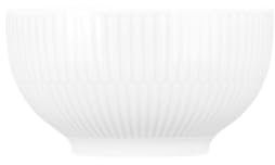 Seltmann Weiden Amina Café au Lait Schale, 500 ml, Runde Milchkaffeeschale ohne Henkel mit dezentem Reliefmuster, Spülmaschinen- und Mikrowellenfest, Porzellan, Weiß