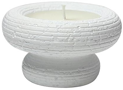 2PC Simple And Creative Cement Cup Aromatherapy Candle Smokeless Romantic Fragrance Candlestick-white-Lilac fragrance