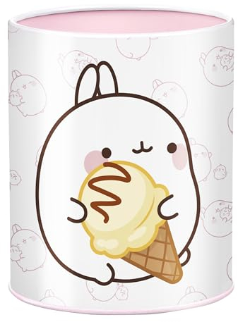 Viquel - Pot à crayons en métal MOLANG - Pot à crayons de bureau - Blanc