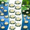EMAGEREN Fleurs Flottantes Lot de 10 Nénuphar Artificiel Blanc Lotus NymphéAs Artificiels Ornement Flottant Fleur de Lotus Mousse Flottante Plantes pour piscines, Aquariums, scènes de ruisseau