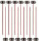 OIUIOME 12 Pack T-Type 9V Battery Clip, 1 Dozen 9V Snap Connector with Hard Plastic Case, 9V Battery Clip T-Type with Wire Leads for Experiment