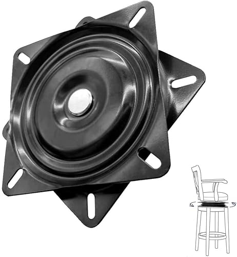 Serenelight Universal Möbel Drehteller, Metall Möbel Drehteller, Drehbeschlag Schwerlast, 360° Grad Swivel Drehteller, 200 kg Tragkraft, Für Hocker, Tische, Bücherregale 5 Zoll (Schwarz)