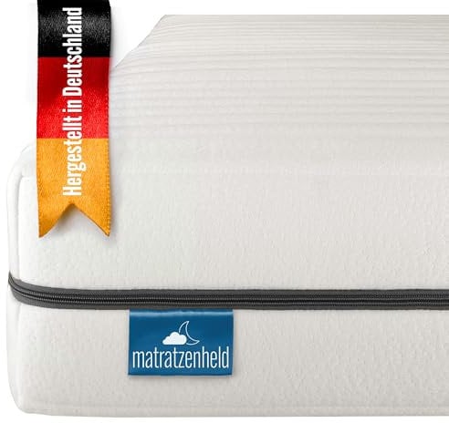 Matratzenheld Wellness Matratze | Ergonomische 7-Zonen Kaltschaummatratze | Härtegrad 5 (H5) ab 120 kg | Öko-Tex Zertifiziert | Höhe 18cm | 180 x 200cm
