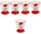Mikinona 5St Eierbecher weihnachtsdeko Eierhalter wohnzimmerdeko ostergeschenk weihnachtliche tischdeko Ständer für hartgekochte Eier Tasse Ei Unterstützer Eierständer aus Keramik rot