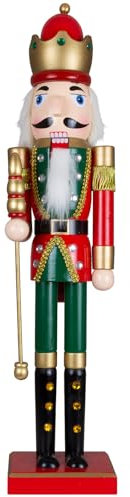 Christmas Paradise Nussknacker 60cm Dekofigur Holz König rot-grün