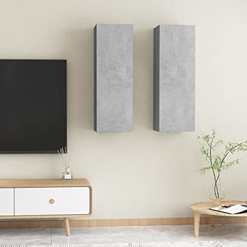 LVHUIDEH Wand-TV-Schränke 2 STK, Maximale Belastbarkeit 60 kg,TV-Wandschrank mit Einlegeböden, Schwebendes HiFi-Schrank, TV-Hängemöbel, Modernes Wandunterhaltungscenter 30,5 x 30 x 90 cm