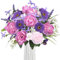 Fairblo Kunstblumenstrauß Wie Echt Künstliche Blumen Pfingstrosen Nelke Frühlingskirschblüten Kristalllilien mit Lavendel und Persergras Blumenstrauß Seidenblumen Lila Artificial Blumen