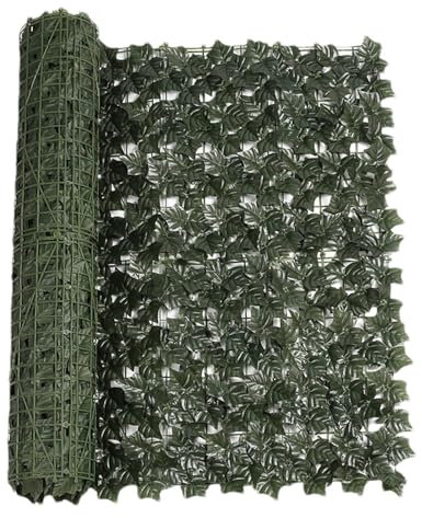 Feuille Artificielle | Brise Vue En Lierre Artificiel, Brise Vue Feuillage Extensible Panneaux Haies Artificielles Treillis D'écran, Haie Artificiel Brise-Vue Décoration Rouleau (0.5mx2m)