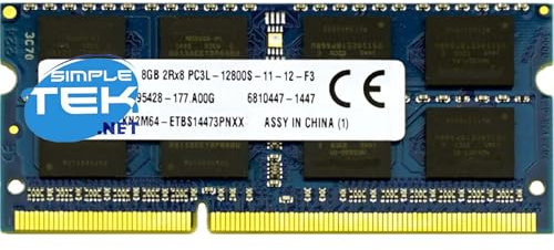 SIMPLETEK - Memoria RAM SODIMM DDR3L 1600 MHz 8 GB PC3-12800 | Notebook, AiO (reacondicionado)