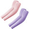 fuinloth 2 Paare Gaming Arm Sleeves, Arm Stulpen Armschoner für Damen/Herren, Volleyball Basketball Sport Ärmel Lila+Rosa