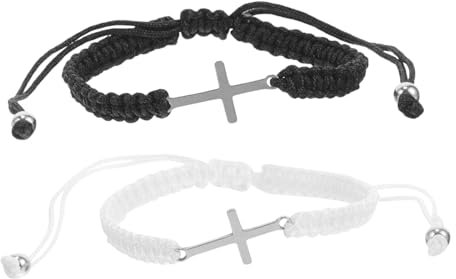 Holibanna 1 Paire Bracelet tissé collier bijoux Saint Valentin Perles bracelet personnalise bracelets pour enfants bracelet atsem bracelet cordon bracelets croisés pour femmes Corde tressée