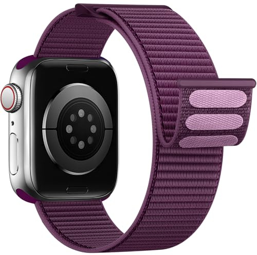Yoohoo Nylon Straps Compatible with Apple Watch Straps 44mm 45mm 46mm 49mm 42mm(Series 3/2/1) Women Men,Upgraded Soft Nylon Replacement WatchBands for iWatch Series 11 10 9 8 7 6 5 4 3 2 1 SE3 Ultra3