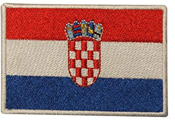Croatia Country Flag Logo Patch Embroidered Applique Croatia Country Flag Patch Iron On Patch Sew On Patch Emblem