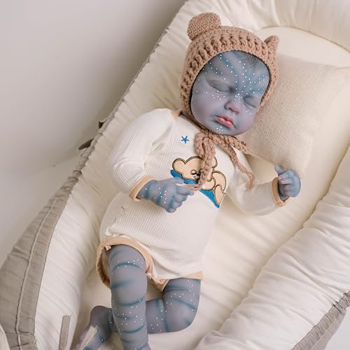Anano Reborn Baby Vollsilikon Mädchen Lebensechte Babypuppen Toddler 50cm Silikon Newborn Baby Puppe Mit Zubehör Realistische Babypuppe Geschenk Für Erwachsene (weiß)