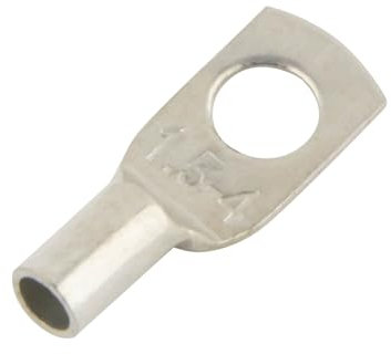 SeKi 25x Rohrkabelschuhe 1,5mm² Loch-Ø M4 Unisoliert Kabelschuh aus Kupfer verzinnt - Kabel-Verbinder für Batteriekabel, Verteilerkästen, Kfz