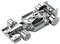 Clé USB Formule 1 en métal chromé, 65 mm x 32 mm x 15 mm, avec étui cadeau