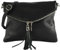 modamoda de T07L / T139L Damen Leder kleine Umhängetasche 2 Modelle handmade in Italy, Farbe:T139L Schwarz