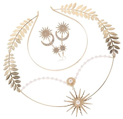 Mikinona 1 Satz Krone und Ohrringe für Funkelndes Haaraccessoire für Hochzeiten Geburtstage und Feiern mit Detaillierter Verarbeitung und Klassischem Design