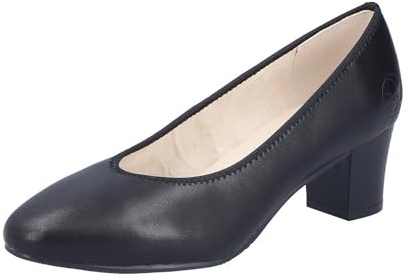 Rieker Damen Pumps mit runder Zehenform und Blockabsatz 44650, Größe:39 EU, Farbe:Schwarz