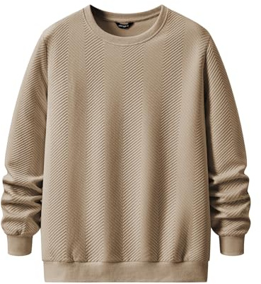 JMIERR Sweatshirt Herren Langarm Freizeit Pullover Rundhalsausschnitt Sweatshirts Winter Hoodies Loose Fit