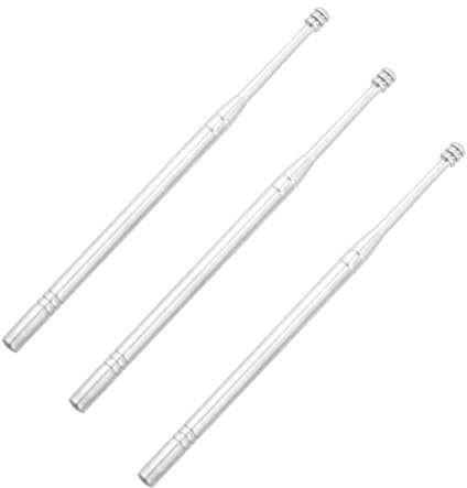 Acero Inoxidable Pinza Espiral Juego de 3 Piezas, para Oídos | Portátil y Fácil de Usar, para Niños y Adultos, Acabado Plata, Limpieza Suave del Cerumen