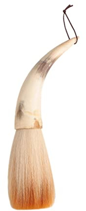 Chinesische Kalligraphie Pinselstift Horn Stifthalter Großer Schreibpinsel Gebogene Hörner Malstift für Paare Schreiben Chinesische Kalligraphie Gebogene Hörner Große Paare