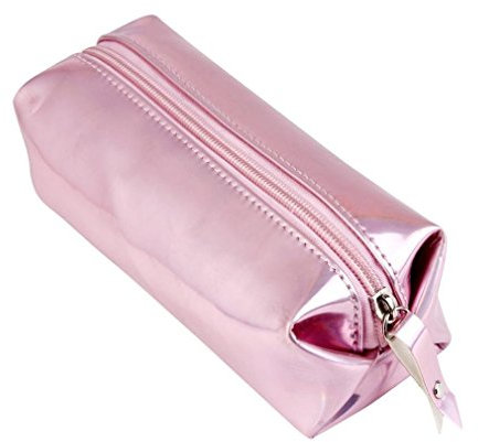 HENGSONG Make Up Beutel Pinseltasche Schule Mäppchen Stifttasche Federmäppchen mit Reißverschluss 16 * 11 * 6CM (Rosa)