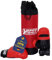 BEST SPORTING Boxsack und Handschuhe Set für Kinder Rot I Boxhandschuhe 4 oz aus Kunstleder mit Stabiler Polsterung & Klettverschluss I Box Sack 1kg I Boxset mit Sandsack und Gloves