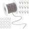 PH PandaHall 10m Halsketten 304 Edelstahl Panzerketten Curb Kabel Kette Link Halskette Breite 2mm mit 20 Hummerverschlüsse und 30Pcs 6mm Springringe für Schmuck Herstellung