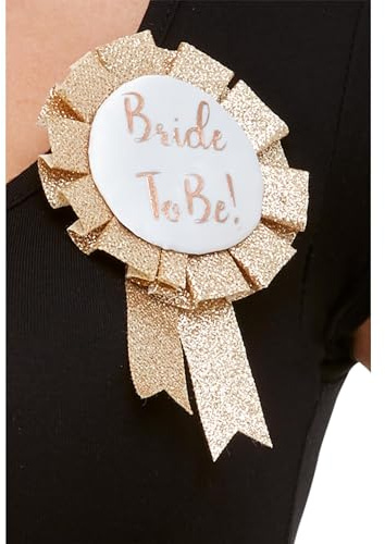 Smiffys Abzeichen mit Aufschrift Bride To Be, Rosa